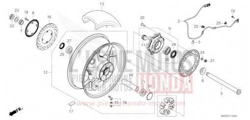 ROUE ARRIERE CBR1000SPR de 2024